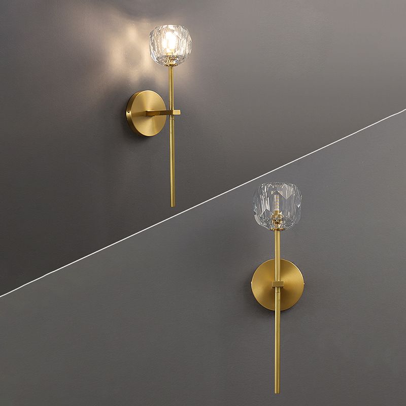 Luz de pared de cristal moderna Luz creativa de pared creativa para sala de estar de dormitorio de hotel