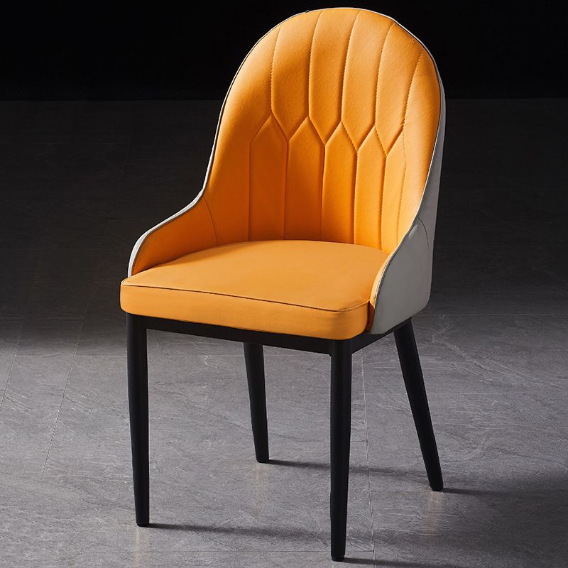 Chaise en métal de Style Glam européen, ensemble de fauteuils à dossier solide pour cuisine et salle à manger