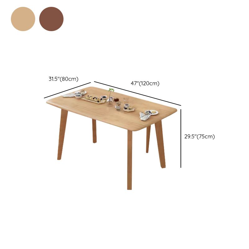Solid Wood Dining Room Table Rectangle Dining Table for Kitchen