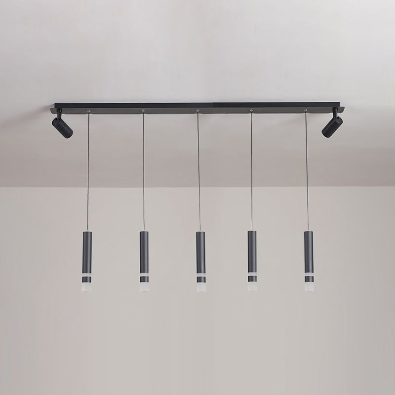 Luz colgante cilíndrica moderna lámpara de lámpara simple para comedor para comedor