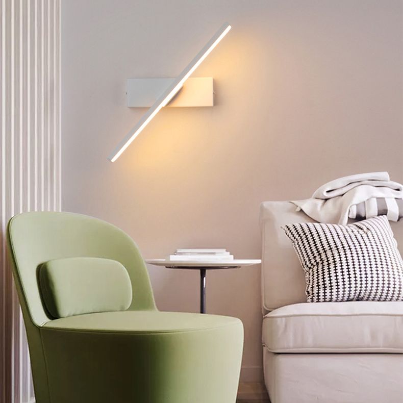 Aluminium rechthoekige LED -wand sconce in moderne beknopte stijl smeedijzeren roteerbare wandlamp met siliconen schaduw