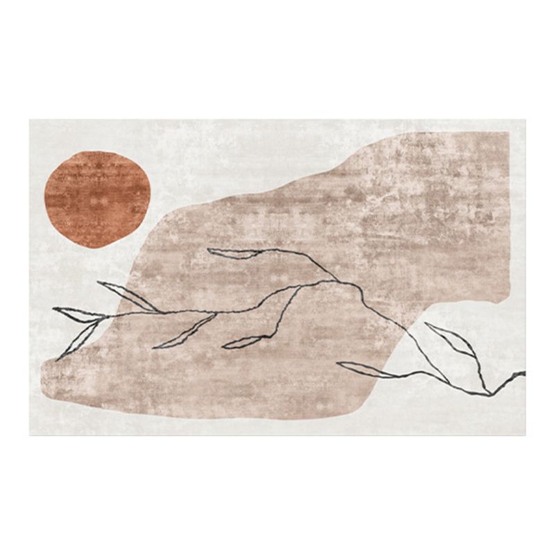 Light Color Abstract Carpet Polyester Modern Carpet Washable Carpet for Living Room