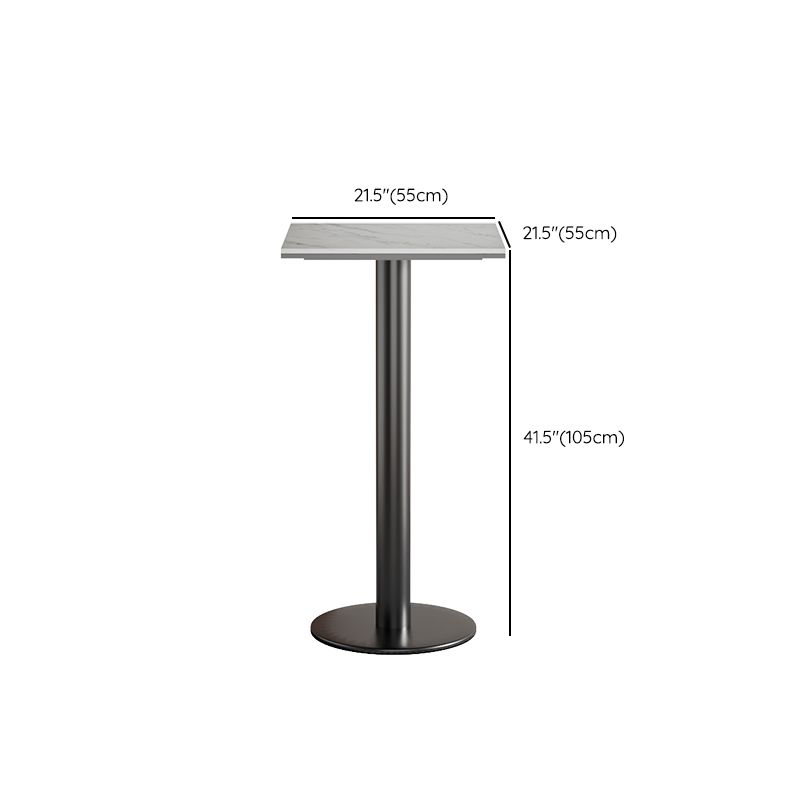 Modern 1/2/3/5 Pcs Bar Set with Square Pub Table and Metal Stools for Home