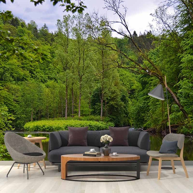 Wall Decor Forest Mildew Resistant Wall Mural Wallpaper Forest Landscapes Pattern