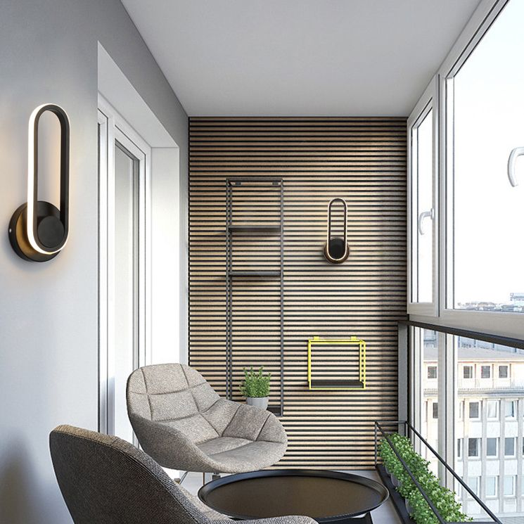 Oval Shape Metal Wall Light Modern Style 1 Light Wall Mount Light