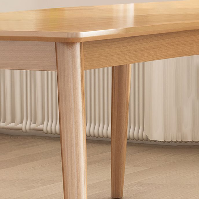Minimalistische Küche Massivholz Esstisch Rechteck Standard Esstisch mit 4 Beinbasis