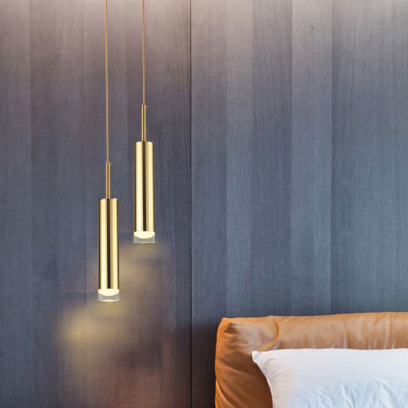 Zeitgenössischer Stil Zylinderform Pendelleuchte Metallhängeanhänger Lichter