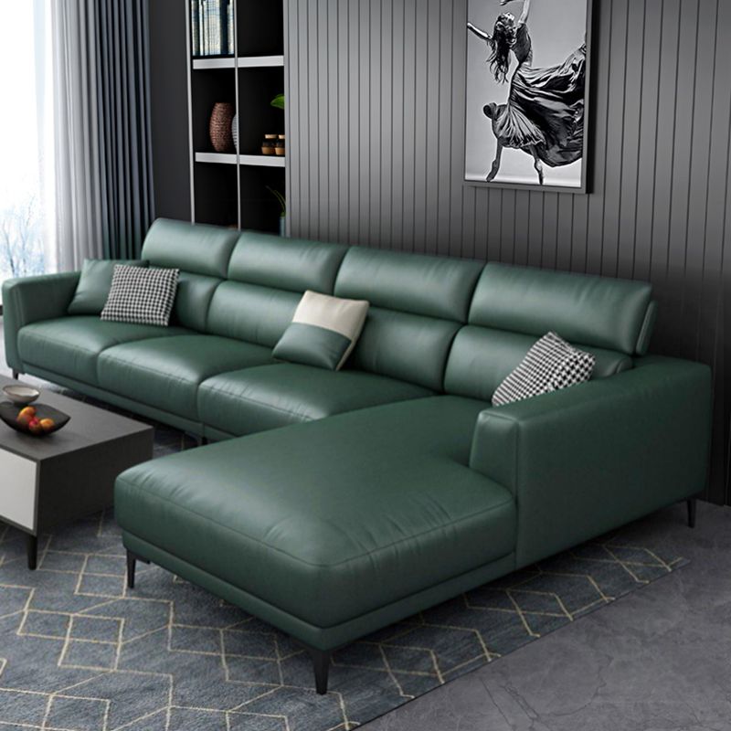 Modern Cushions Recessed Arm Living Room Faux Leather Seating