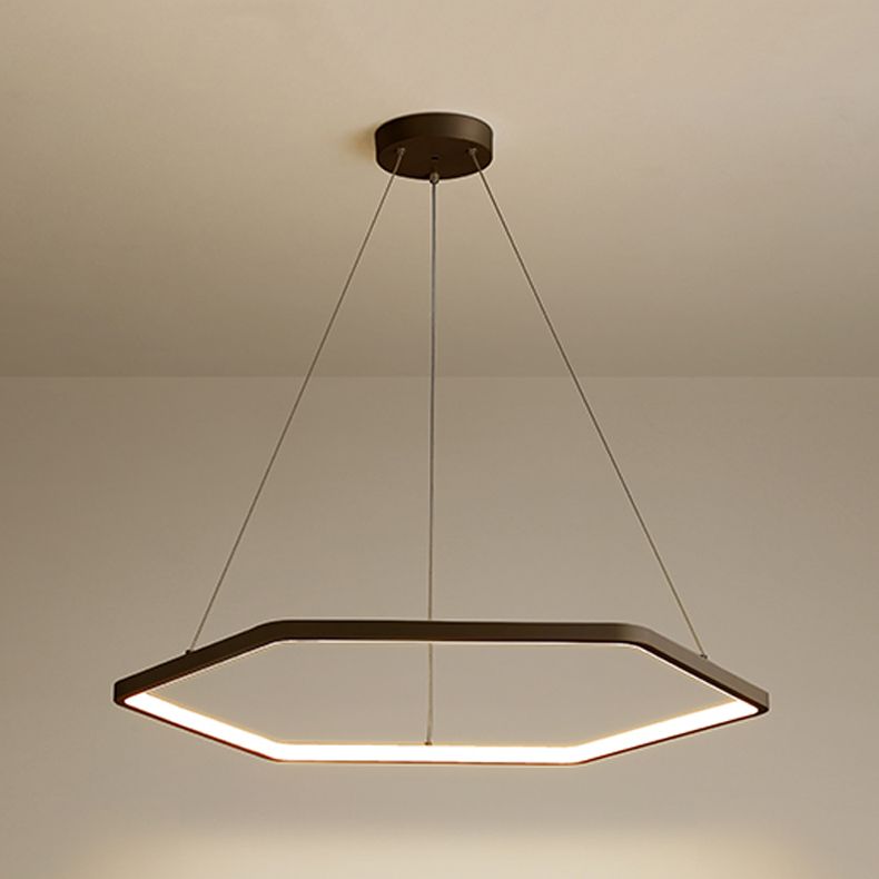 Geometric Hanging Light Kit Simplicity LED Metal Pendant Light Fixture