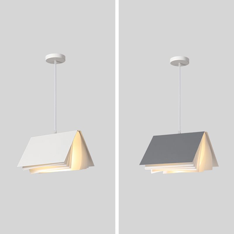 Modern Fabric Ceiling Pendant 1-Light Book Pendant Lamp for Dining Room