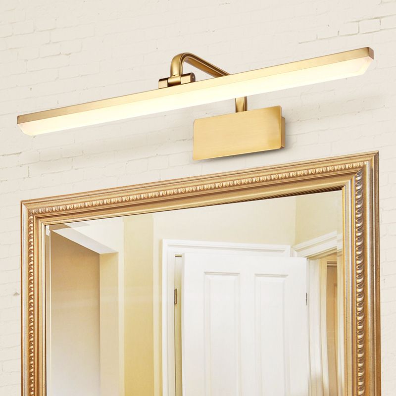 Linear Wall Sconce Lighting Modern Metal 1 Light Sconce Light in Gold
