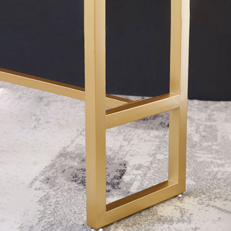 Indoor Glam Counter Height Set 1/2/4/7 Pieces Rectangle White Stone Pub Table Set