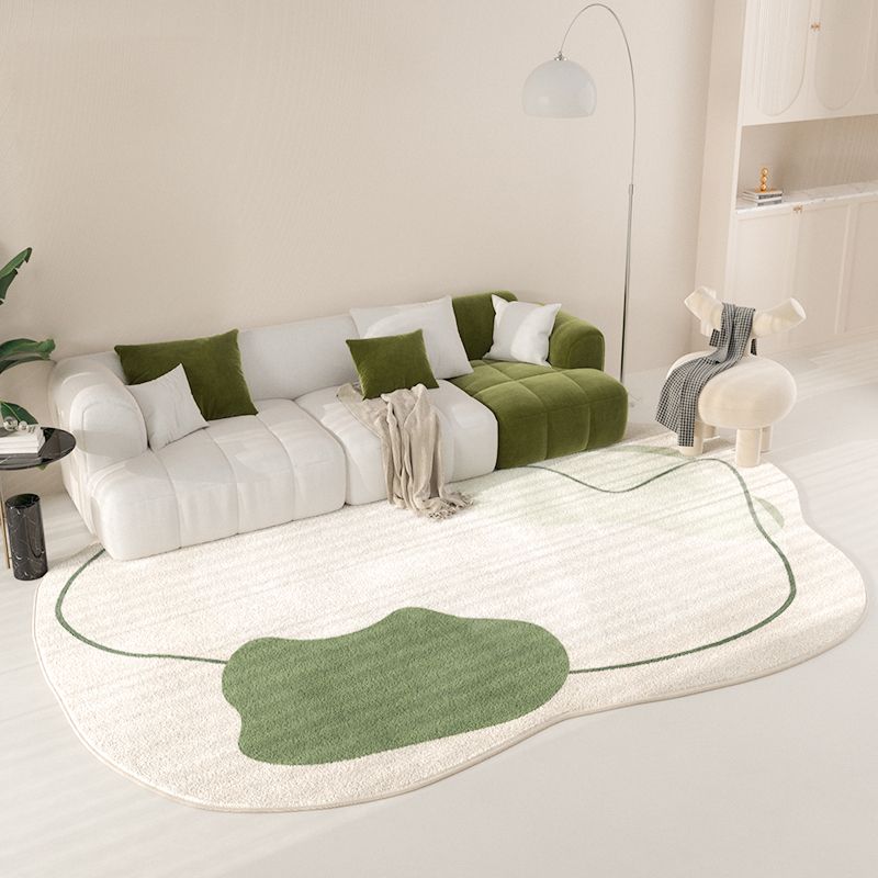 Novelty Contrast Color Area Rug Modern Carpet Non-Slip Backing Wool Indoor Rug