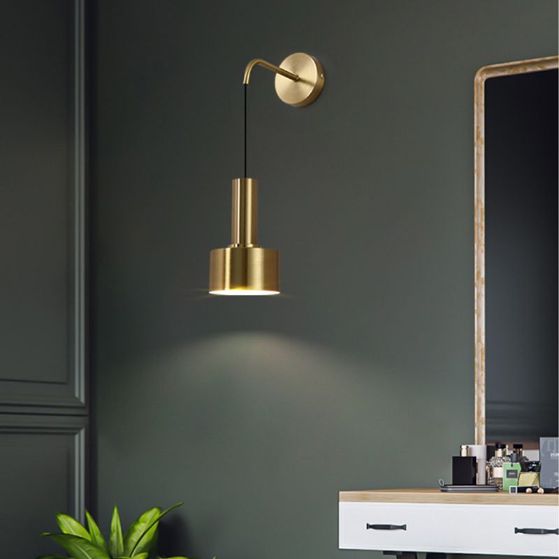 Cilindro Luz de pared contemporánea Luz de montaje de pared de 1 luz para dormitorio