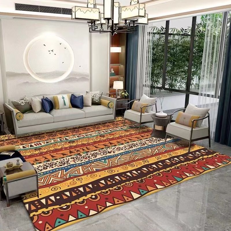 Rose rood Marokko Trug Polyester grafisch vloerkleed wasbaar tapijt voor woonkamer