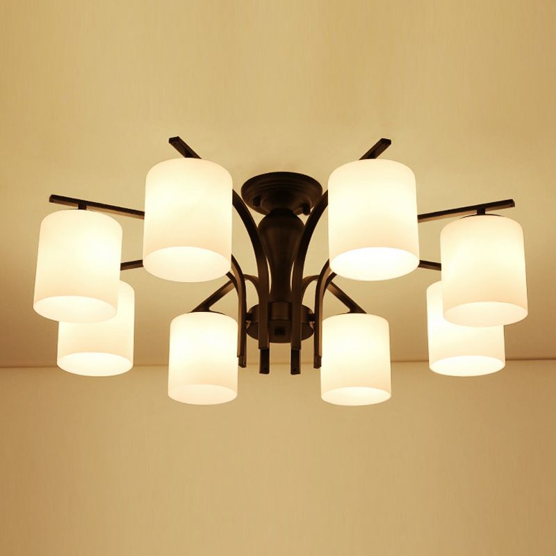 Modern Flush Mount Light Simple Ceiling Lamp with Glass Shade for Drawing Room Living Room