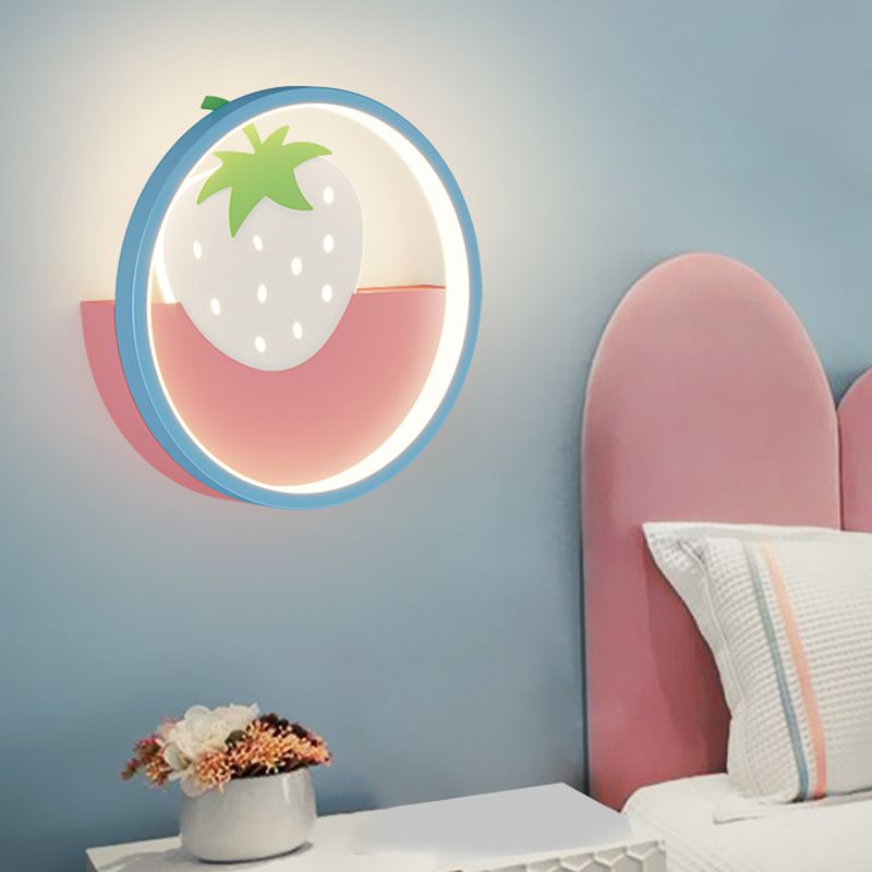Metal Geometric Shape Wall Light Lovely Colorful LED Wall Sconce for Kid's Room