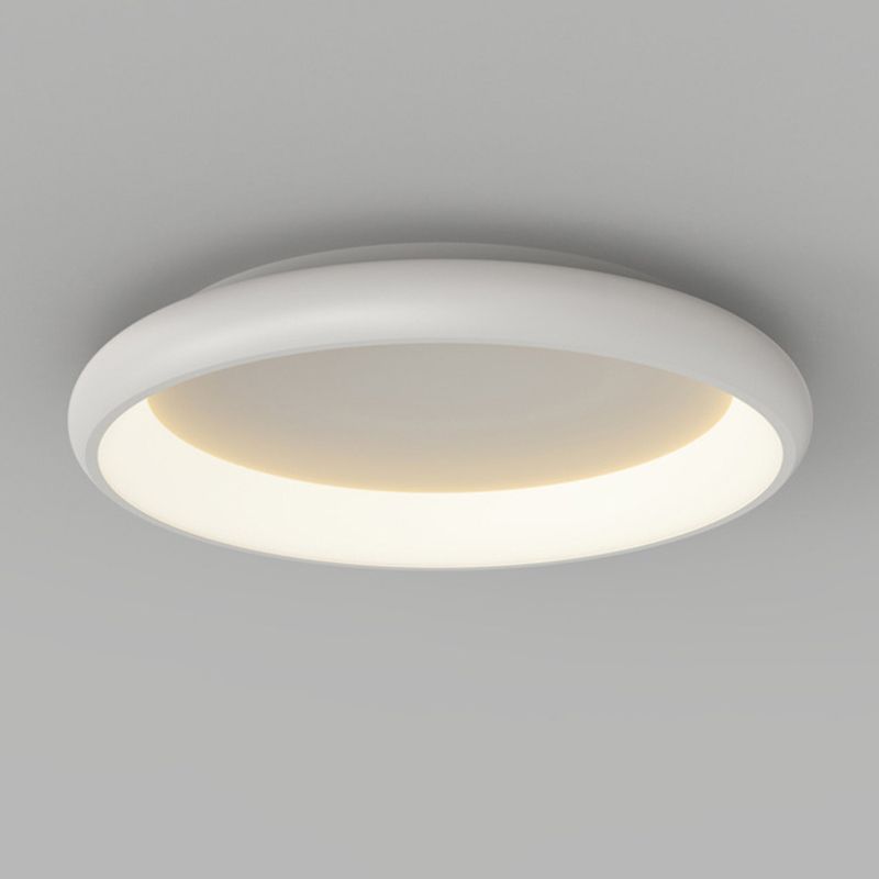 Single Contemporary White Flush Mount Lighting Round Acrylic Ceiling Light