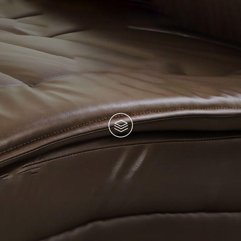 Contemporary Armless Accent Chair Faux Leather Reclining Chaise