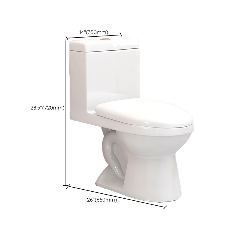 Modern Floor Mounted Toilet White Slow Close Seat Included Toilet Bowl for Washroom