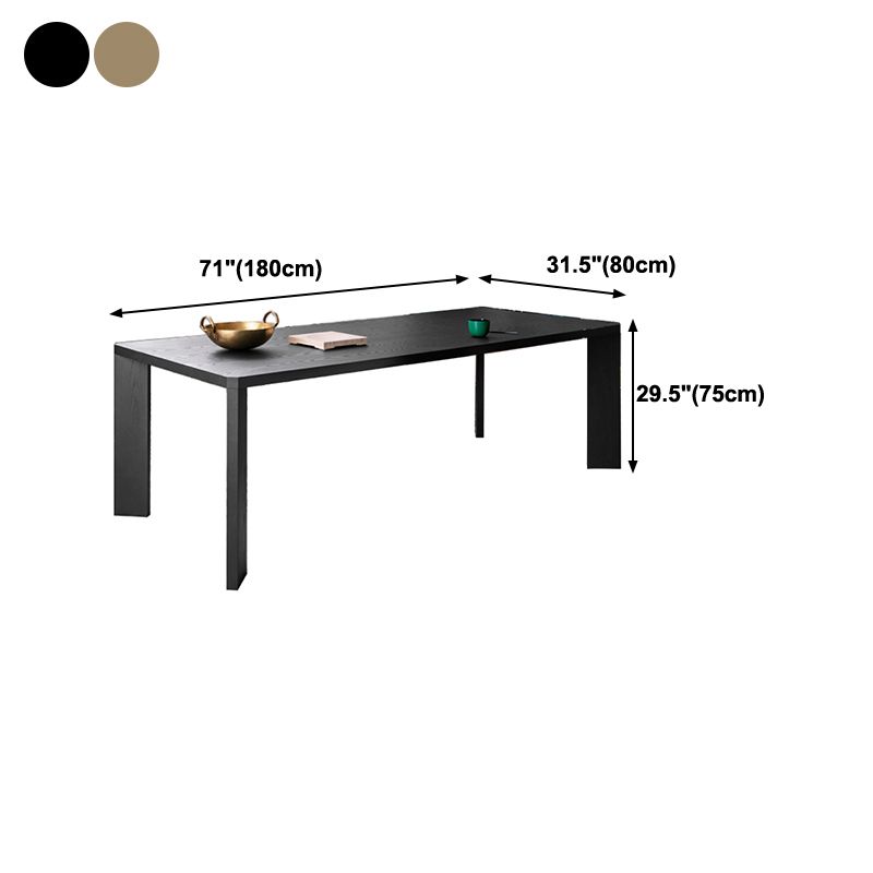 Industrial Solid Wood Dining Table Rectangle Kitchen Pine Wood Table with 4 Legs