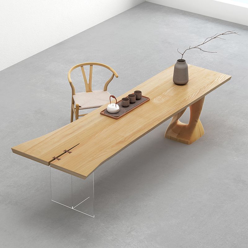 Modern 1/2 Pieces Rectangle Dining Set Solid Wood Dining Room Table with Chairs