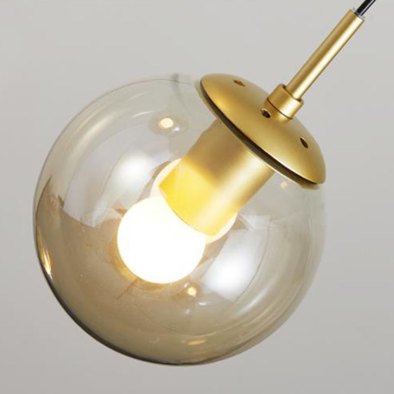 Globe Hanging Light Fixtures Modern Simplicity Glass Ceiling Pendant for Living Room