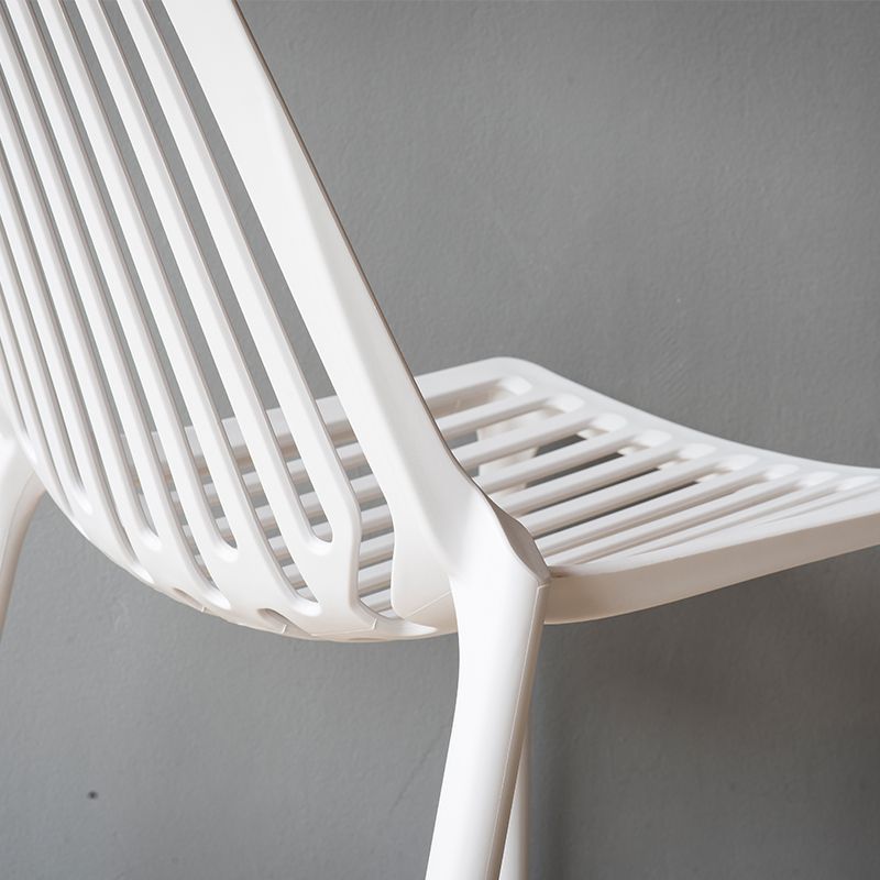Silla apilable de estilo moderno, sillas sin brazos con patas de plástico para cocina