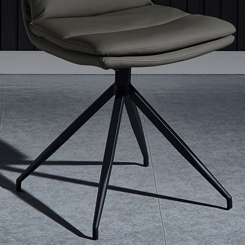 Chaises de salle à manger rembourrées scandinaves, chaises latérales sans accoudoirs à dossier solide pour un usage domestique