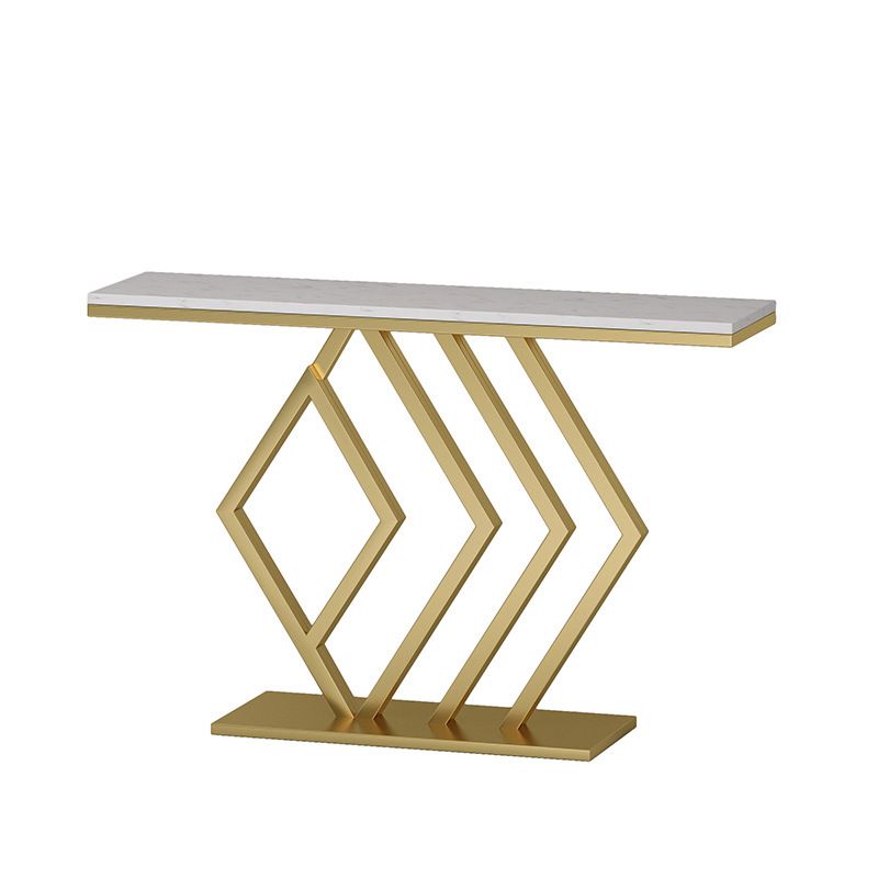 Modern Console Accent Table Antique Finish Console Sofa Table in Marble