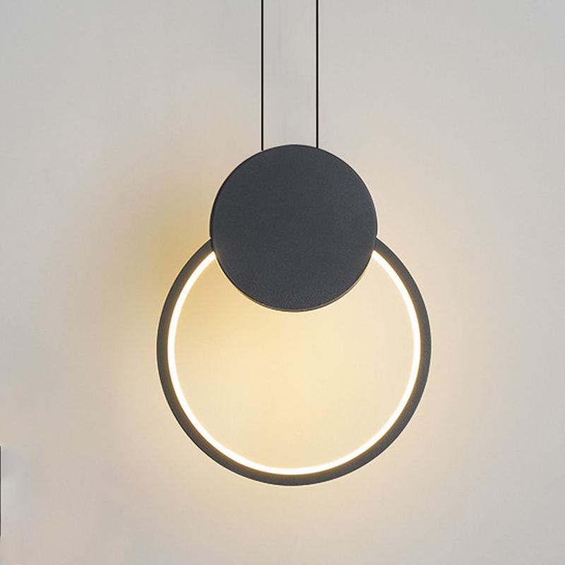 LED Slaapkamer Hanglamp Lichte armatuur eenvoud plafond hanger licht met geometrische metalen schaduw