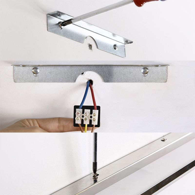 Silver Linear LED Wall Lamp in Modern Minimalist Style Aluminium Wall Light with Acrylic Shade