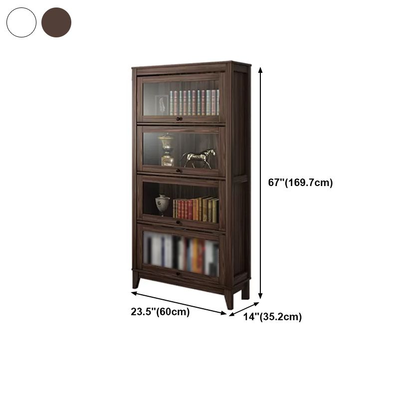 Engineered Wood Standard Bookcase Contemporary Bookcase With Doors