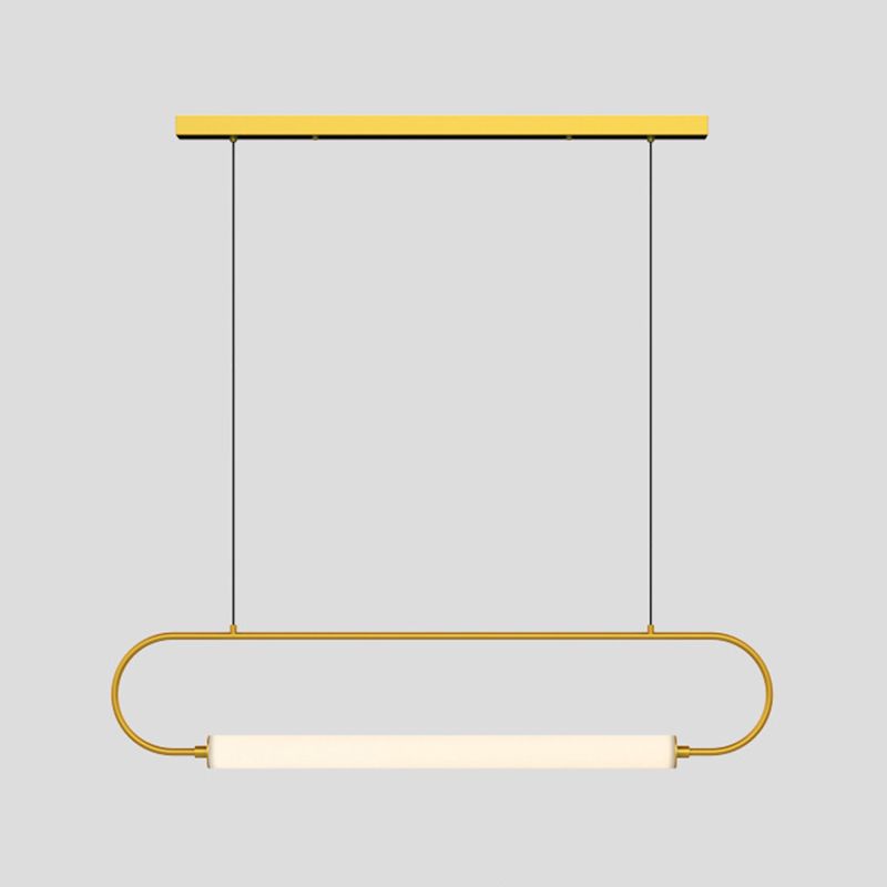 Lineal colgante isla luz contemporánea lámpara de lámpara de metal lámpara para comedor