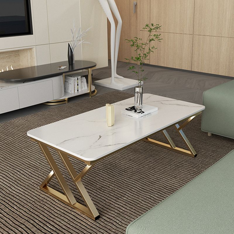 Modern Trestle Coffee Table SlateRectangle Coffee or End Table