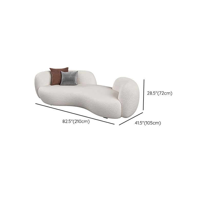 Curved Loveseat Sofa Contemporary Style Unique Seating for Living Room