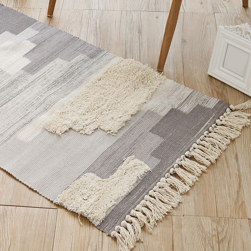 Multi-colour Boho Rug katoen abstract patroon binnen tapijt Anti-slip achteruitgang huisdiervriendelijk gebied tapijt voor woonkamer