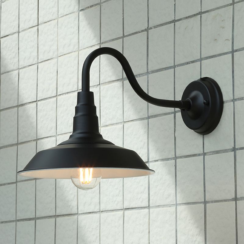 Metal Barn Wall Sconce Lighting Industrial Style 1 Light Wall Lamps