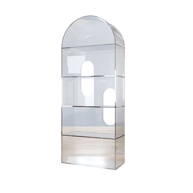 Modern Style Closed Back Vertical Bookshelf Acrylic Bookcase for Home Office