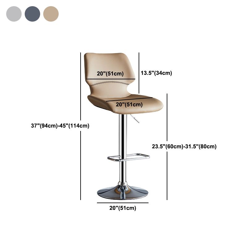 Modern Liftable Bar-stool Metal Counter Bar Stool with Metal Legs for Kitchen