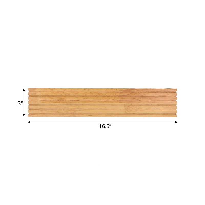 Gestreepte slaapkamer muur sconce eigentijds houten houten 14 "/18" /21,5 "breed 1-head beige led op en neer lamp in warm/wit licht