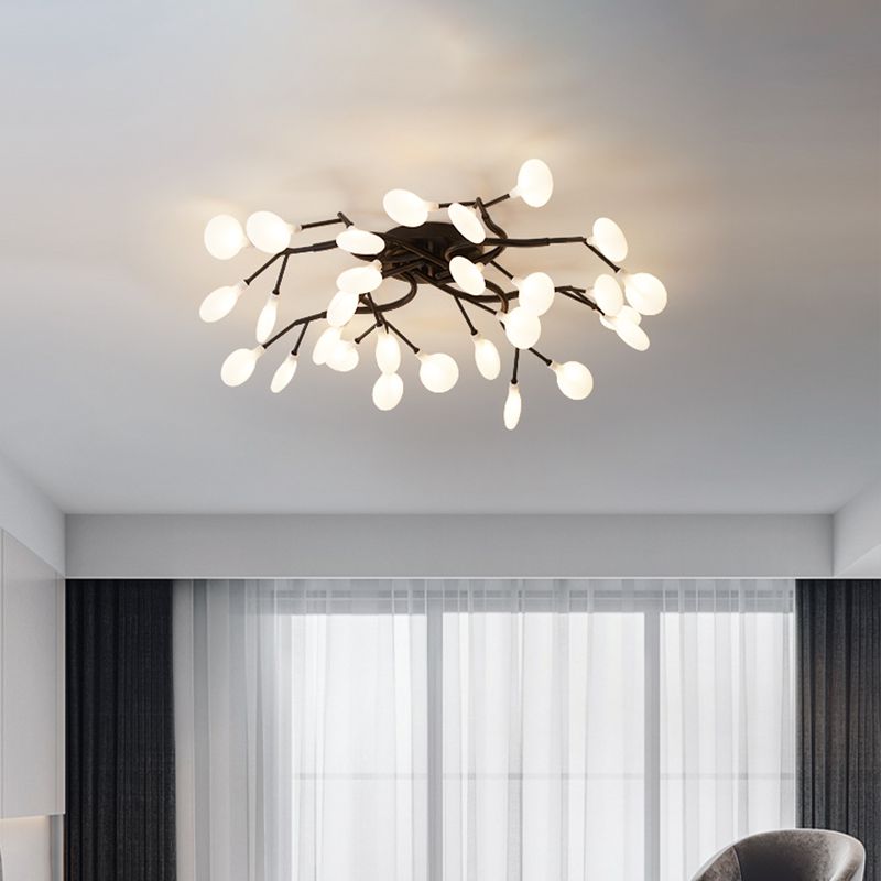 Firefly Flush Ceiling Light Contemporary Metal Living Room LED Flush Mount Lighting