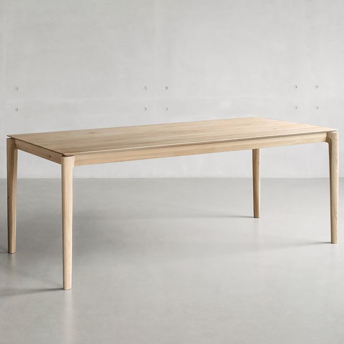 Modern Pine Solid Wood Table for Restaurant Rectangle Dining Table with 4 Legs