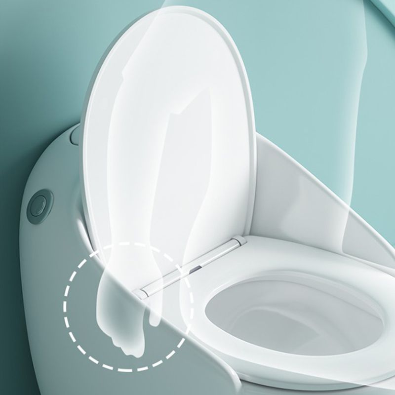 Contemporary Ceramic Siphon Jet Toilet Bowl One Piece Skirted Urine Toilet with Seat
