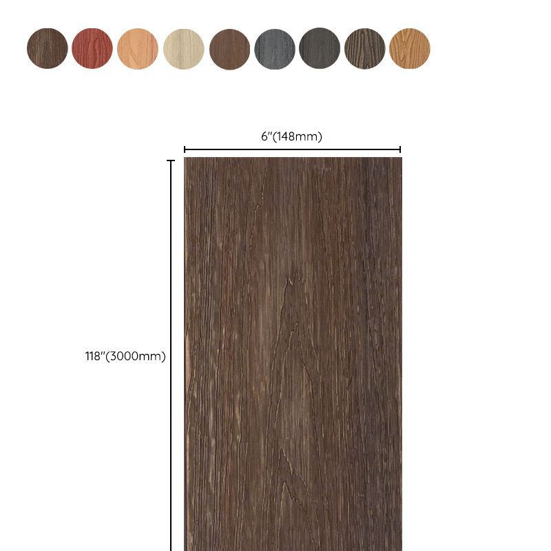 Outdoor WPC Flooring Rectangle Modern Style Nail Wood Flooring