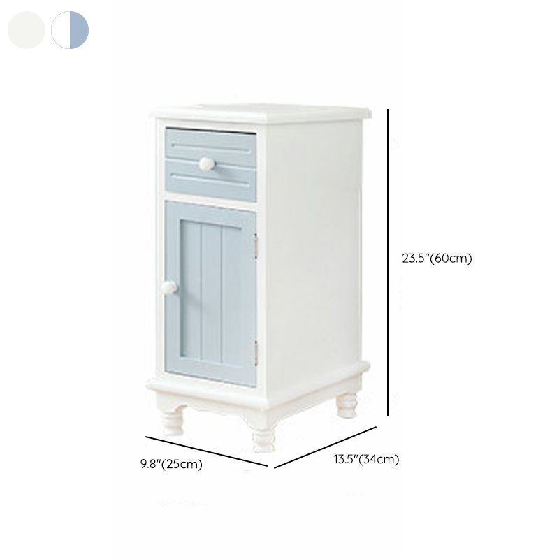 Nautical Vertical Solid Wood Storage Chest Bedroom Chest with Drawers