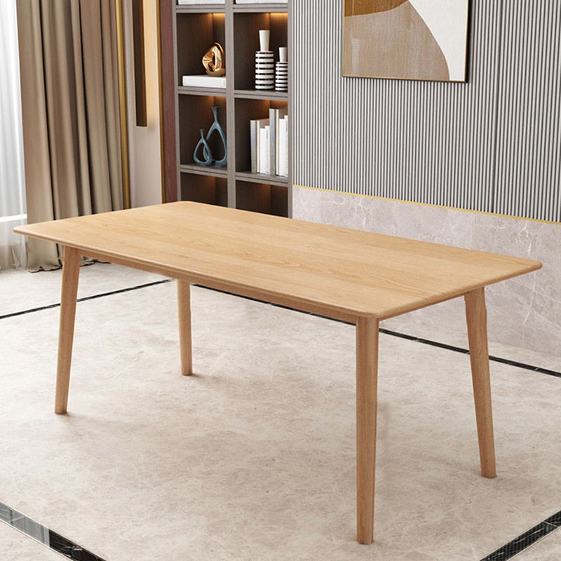 Luxury  Rectangle Dining Table Solid Wood Dining Table with 4 Legs