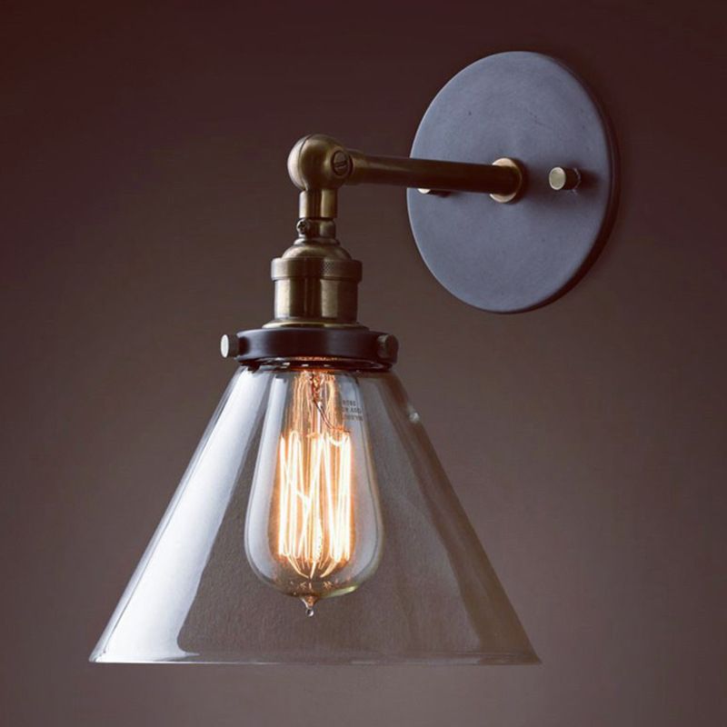 Luz de luz armada de 1 luces Lighture European Retro Style Glass Donces