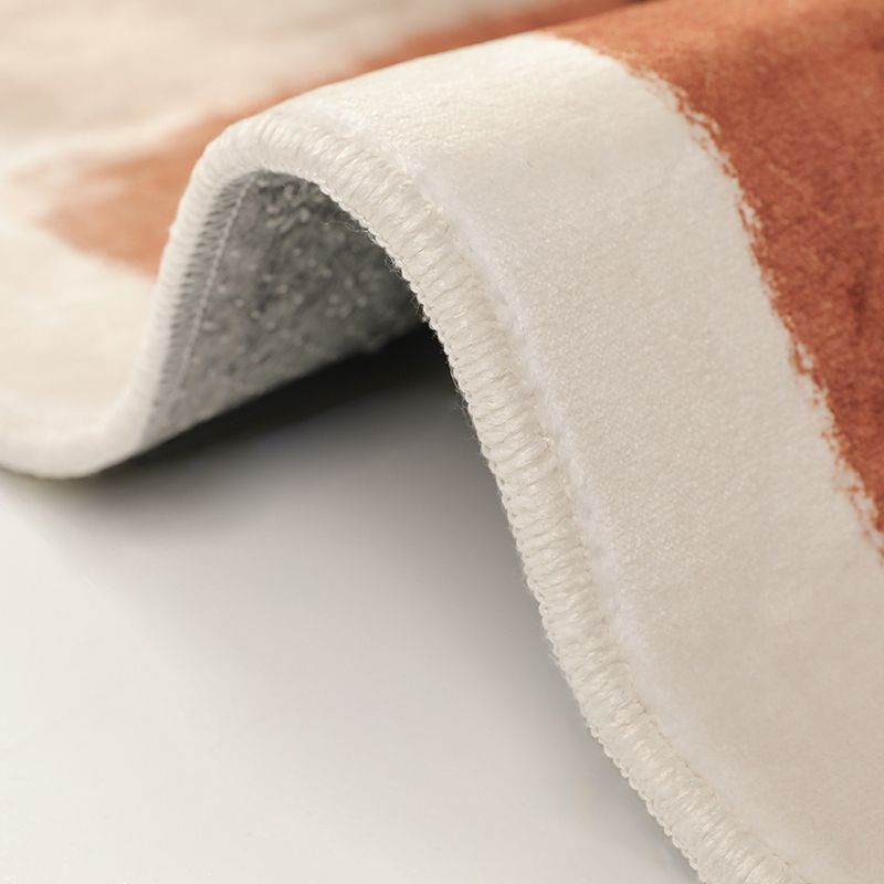 Modern Living Room Area Carpet Color Block Polyester Area Rug Stain Resistant Rug