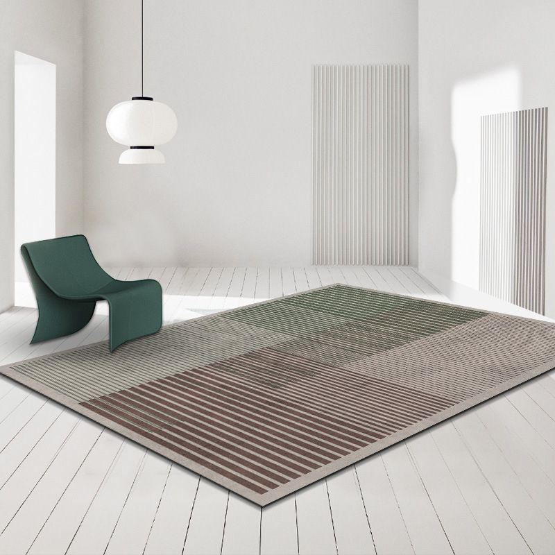 Red Red Modern Modern Polyéster Rug rayado de interiores Alfombra sin deslizamiento para sala de estar para sala de estar